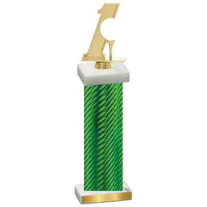 Single Green Carbon Fiber Golf Trophy