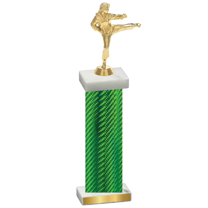 Single Green Carbon Fiber Karate Trophy