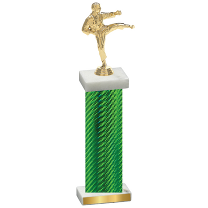 Single Green Carbon Fiber Karate Trophy