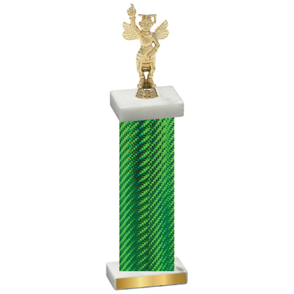 Single Green Carbon Fiber Academics Trophy