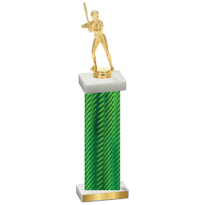 Single Green Carbon Fiber Softball Trophy