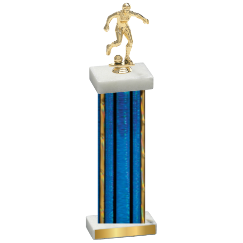 Single Blue Glacier Soccer Trophy