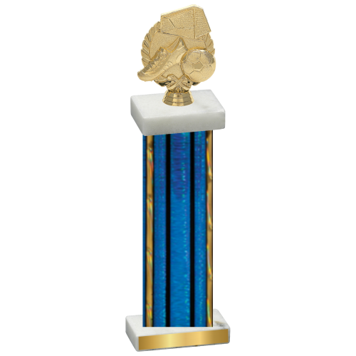 Single Blue Glacier Soccer Trophy