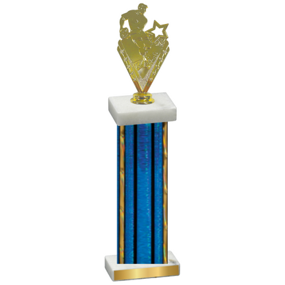 Single Blue Glacier Rugby Trophy