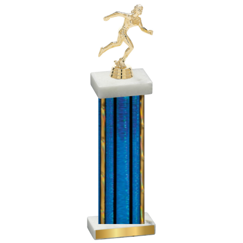 Single Blue Glacier Running Trophy