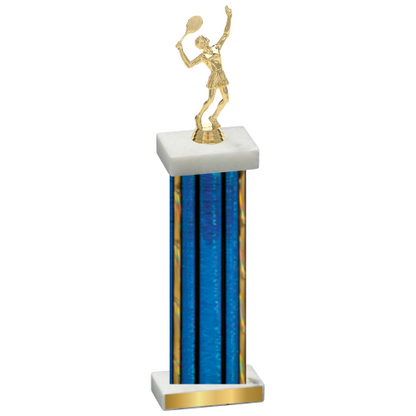 Single Blue Glacier Tennis Trophy