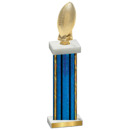 Single Blue Glacier Football Trophy