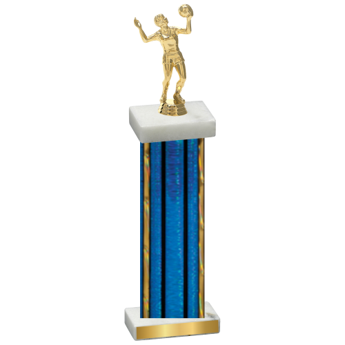 Single Blue Glacier Volleyball Trophy