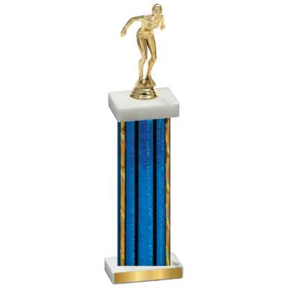 Single Blue Glacier Tennis Trophy