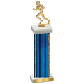 Single Blue Glacier Football Trophy