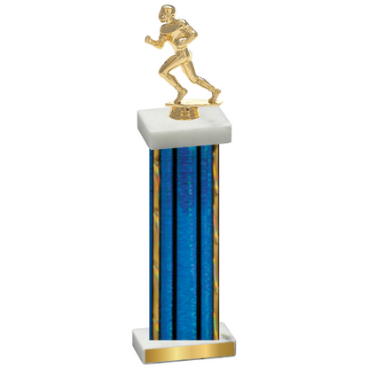 Single Blue Glacier Football Trophy