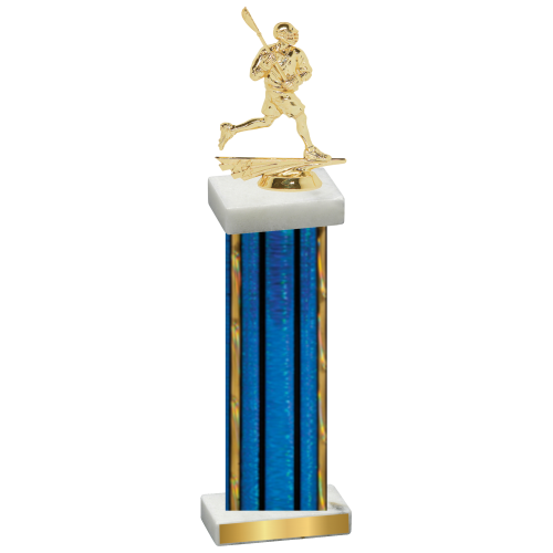 Single Blue Glacier Lacrosse Trophy