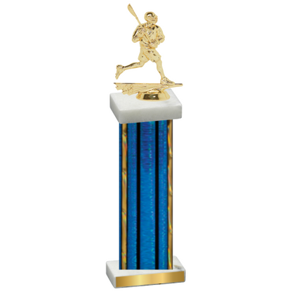 Single Blue Glacier Lacrosse Trophy