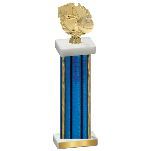 Single Blue Glacier Basketball Trophy