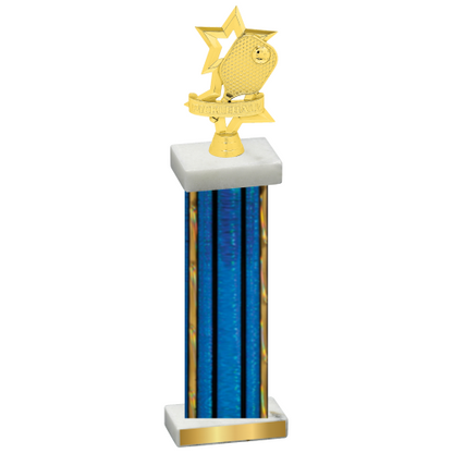 Single Blue Glacier Pickleball Trophy