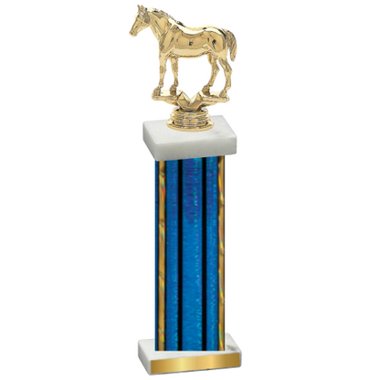 Single Blue Glacier Horses Trophy