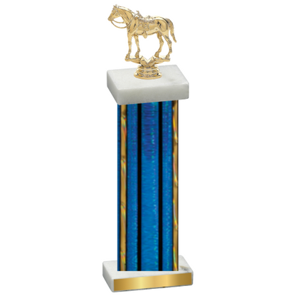 Single Blue Glacier Horses Trophy