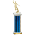 Single Blue Glacier Basketball Trophy