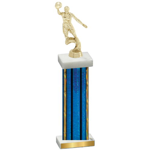 Single Blue Glacier Basketball Trophy