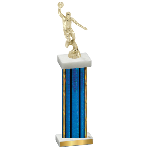 Single Blue Glacier Basketball Trophy