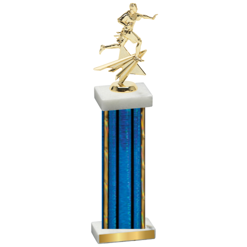 Single Blue Glacier Flag Football Trophy