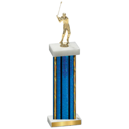 Single Blue Glacier Golf Trophy