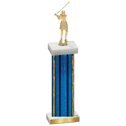 Single Blue Glacier Golf Trophy