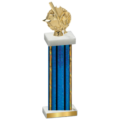 Single Blue Glacier Baseball Trophy