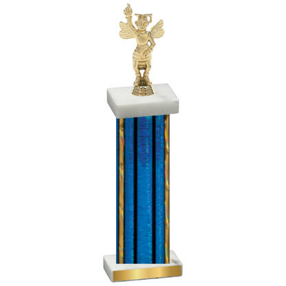 Single Blue Glacier Academics Trophy