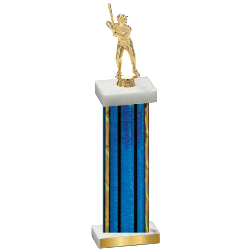 Single Blue Glacier Baseball Trophy