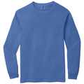Flo Blue front - COMFORT COLORS Heavyweight Ring Spun Long Sleeve Tee