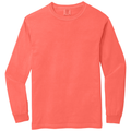Neon Red Orange front - COMFORT COLORS Heavyweight Ring Spun Long Sleeve Tee