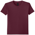Maroon front - Gildan Youth Softstyle T-Shirt