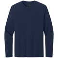 Navy front - Gildan Softstyle Long Sleeve T-Shirt