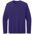 Purple front - Gildan Softstyle Long Sleeve T-Shirt
