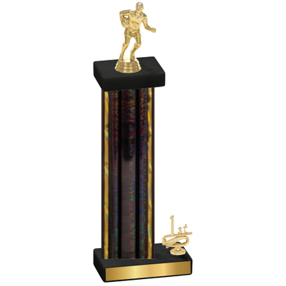 Accented Single Black Glacier First Place Rugby Trophy