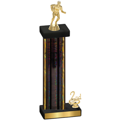 Accented Single Black Glacier Second Place Rugby Trophy