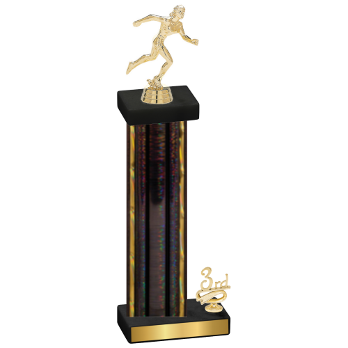 Accented Single Black Glacier Third Place Running Trophy