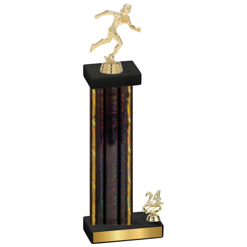 Accented Single Black Glacier Year Running Trophy