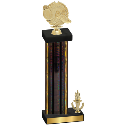 Accented Single Black Glacier Victory Running Trophy