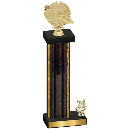 Accented Single Black Glacier Year Running Trophy