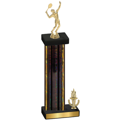 Accented Single Black Glacier Victory Tennis Trophy