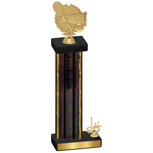 Accented Single Black Glacier First Place Tennis Trophy