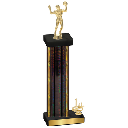 Accented Single Black Glacier First Place Volleyball Trophy