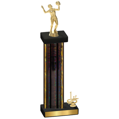 Accented Single Black Glacier First Place Volleyball Trophy