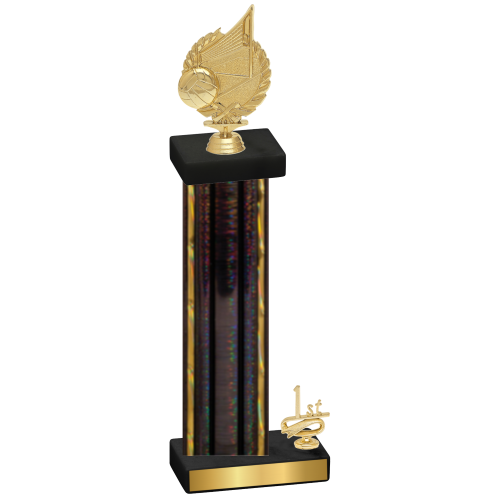 Accented Single Black Glacier First Place Volleyball Trophy