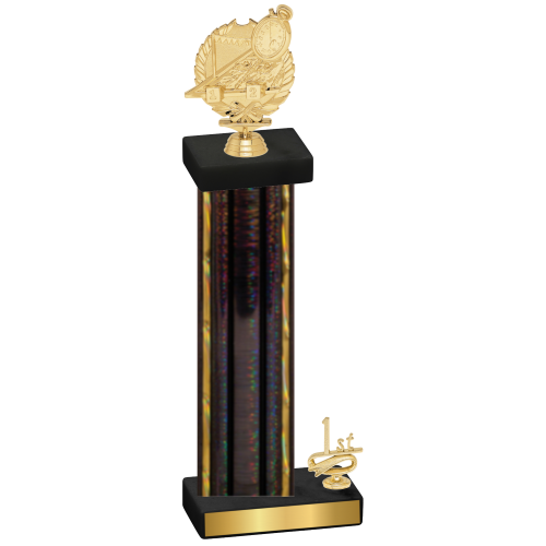 Accented Single Black Glacier First Place Swimming Trophy