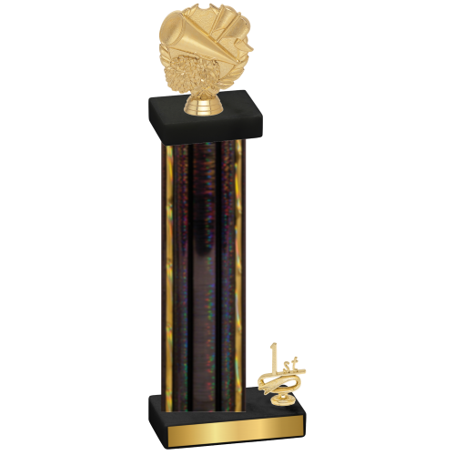 Accented Single Black Glacier First Place Cheerleading Trophy