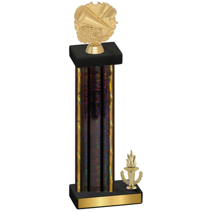 Accented Single Black Glacier Victory Cheerleading Trophy