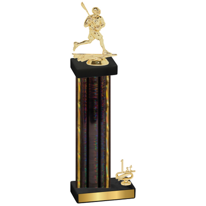 Accented Single Black Glacier First Place Lacrosse Trophy